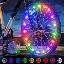 Bike Lights (1 Tire, Multicolor) Popular LED Bicycle Gifts for Kids Fun