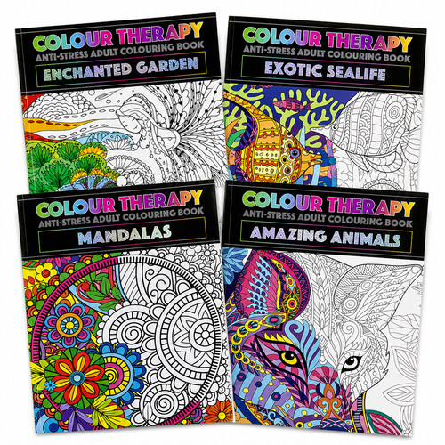 A4 Adult Colouring Book Anti Stress 48 Pages Relaxing Mindfulness Therapy Gift