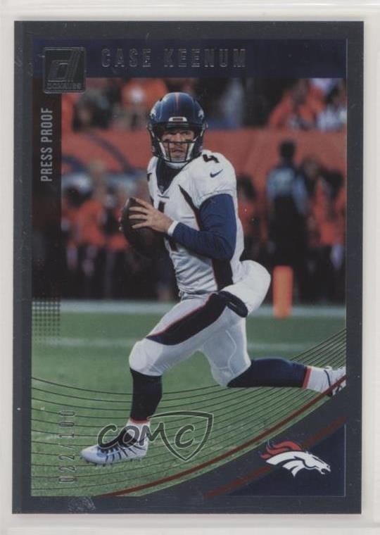 2018 Panini Donruss Press Proof Silver /100 Case Keenum #175 06v4