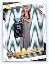 2025 Panini Prizm WNBA #85 Ajsa Sivka White Seismic Prizms