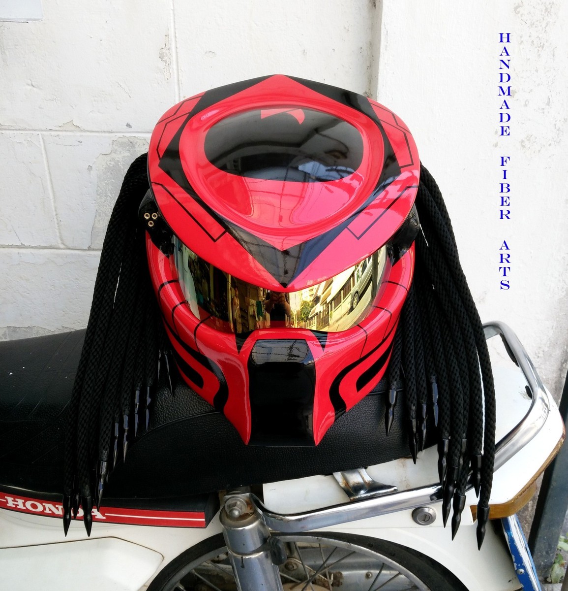 Bike Helmet Predator Helmet Amazon India RED CUSTOM PREDATOR