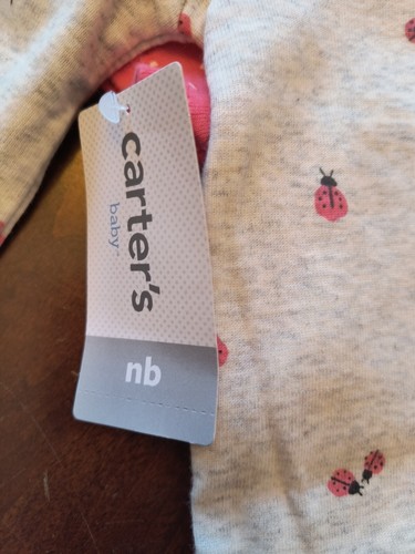 Carter's Girls Ladybug 🐞Bodysuit Set with Pants - Long & Short Sleeve - Newborn - Picture 4 of 10
