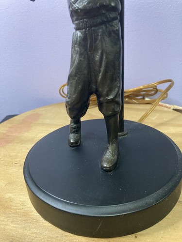 Brass Table Lamp, Golfer 20” - Picture 3 of 10