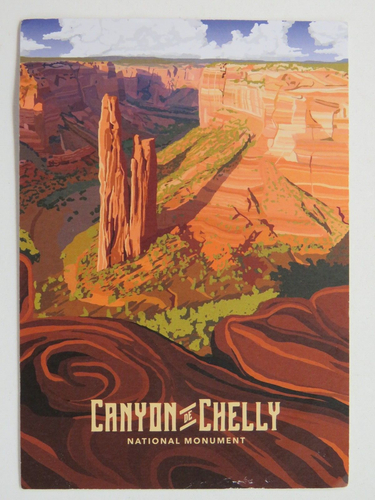 Postal de Arizona ~ Monumento Nacional Cañón de Chelly; Ruinas de Pueblo, Petroglifos - Imagen 1 de 2