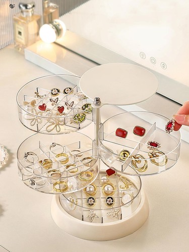 Organizer Scatola Gioielli Plastica 5 Strati Collana Rotonda Multicolore Moderna Media - Foto 22 di 26