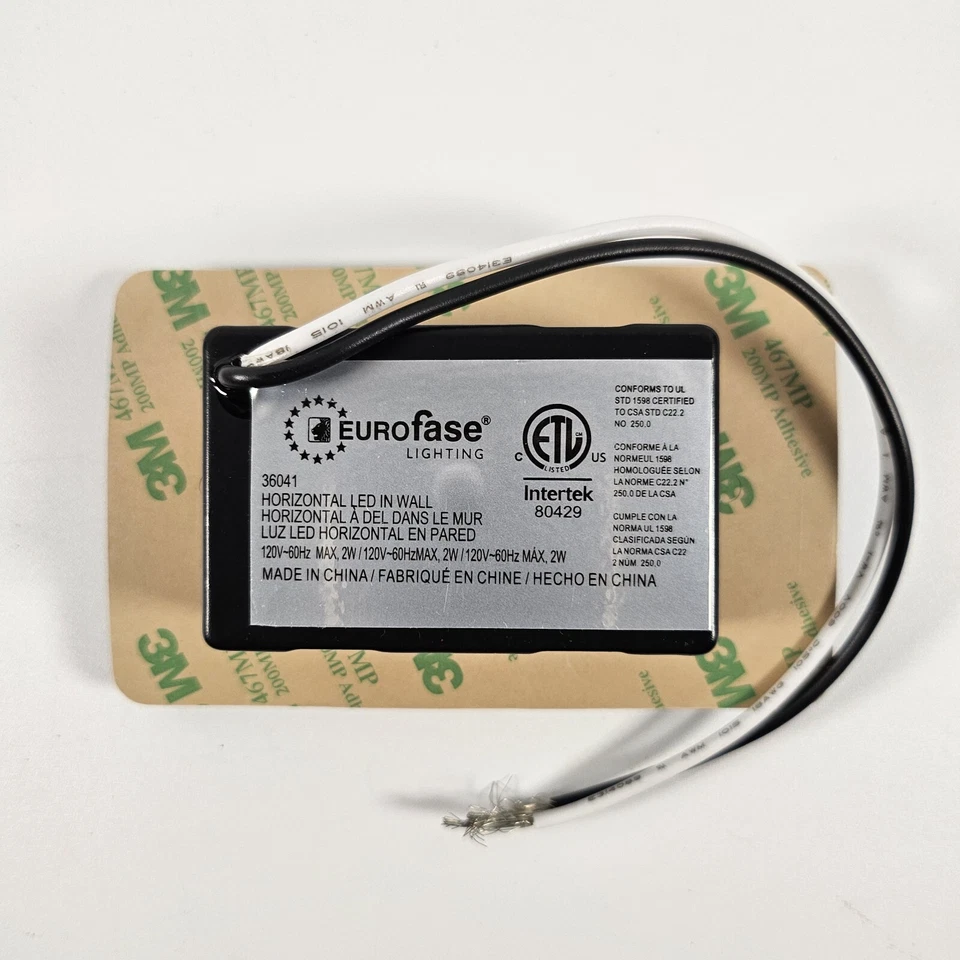 Eurofase Lighting 36041-020 Negro Exterior Horizontal LED 2W Iluminación Paso Foto 3 de 4