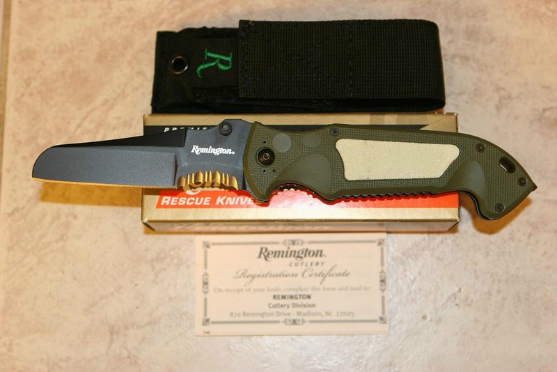 Remington 19849 Premier Rescue Escape Sheepfoot Knife MADE IN ITALY $200 RARE