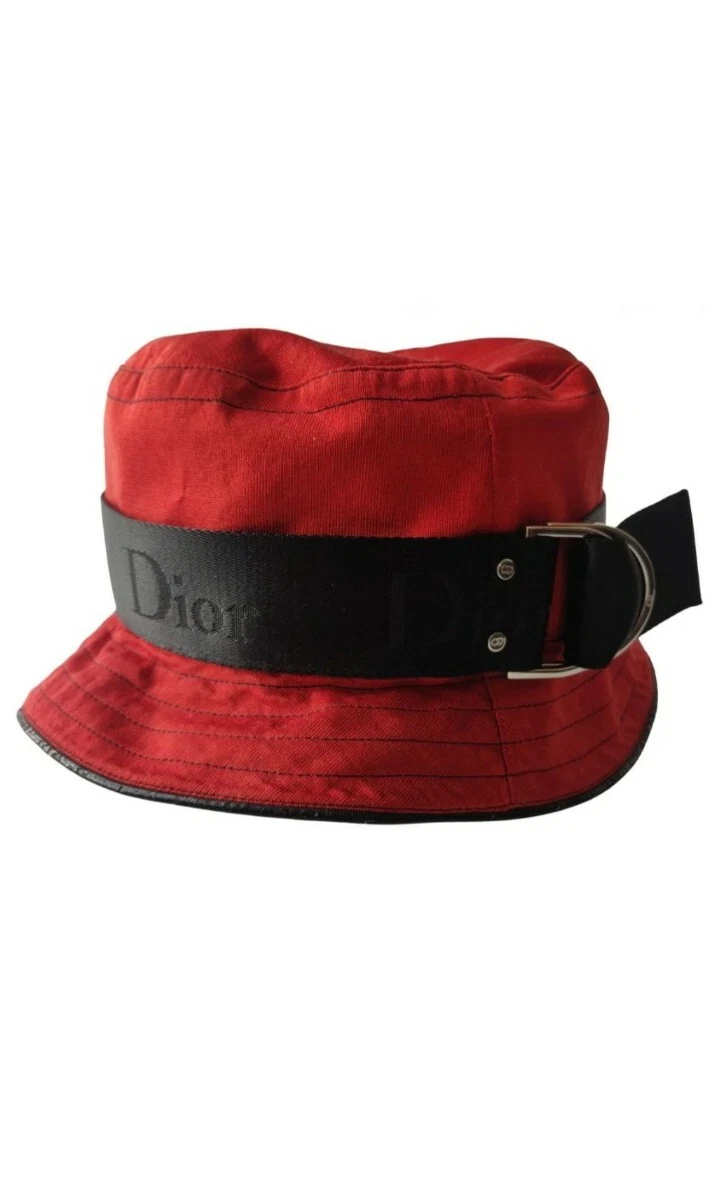 Chapeau seau rouge vintage Y2K Christian Dior John Galliano taille M