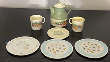Vintage Chilton Plastic Pretend Play Dishes, Pitcher,  Tea Mugs