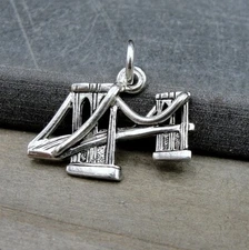 Silver Brooklyn Bridge Charm - New York Charm - Golden Gate Bridge Charm