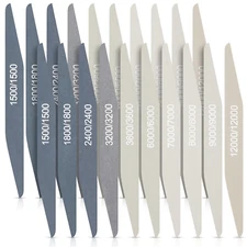 20 Pcs Sanding Sticks for Plastic Models Polishing Sticks Assorted Metal and Woo