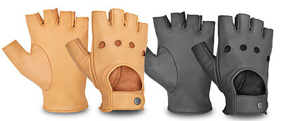 Fahrhandschuhe Herren Damen Echtleder weich fingerlos Top Qualität atmungsaktiv