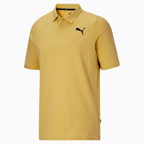 PUMA REGULAR FIT Essentials Men's YELLOW-GOLD Pique Polo Shirt sz: 4XL 4X NWT