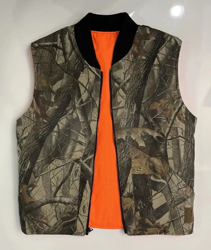 Tough Duck Vest Mens Camo Reversible Full Zip Realtree Size S Hunting Outdoor - Image 2 of 4