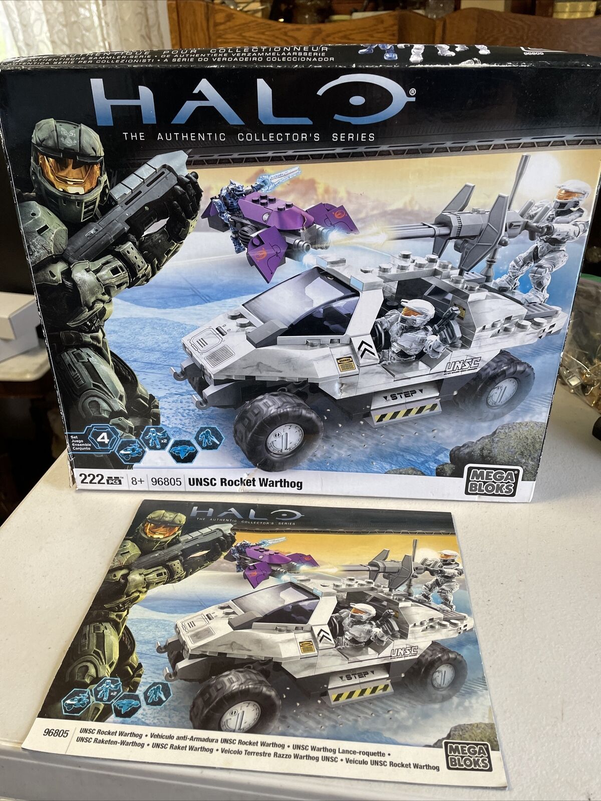 Mega Bloks Construx Halo UNSC Rocket Warthog (96805) Box Manual ONLY