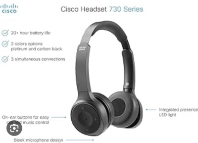 Cisco 730 Duo Carbon, Bluetooth Headset-neu& Original Verpackt!