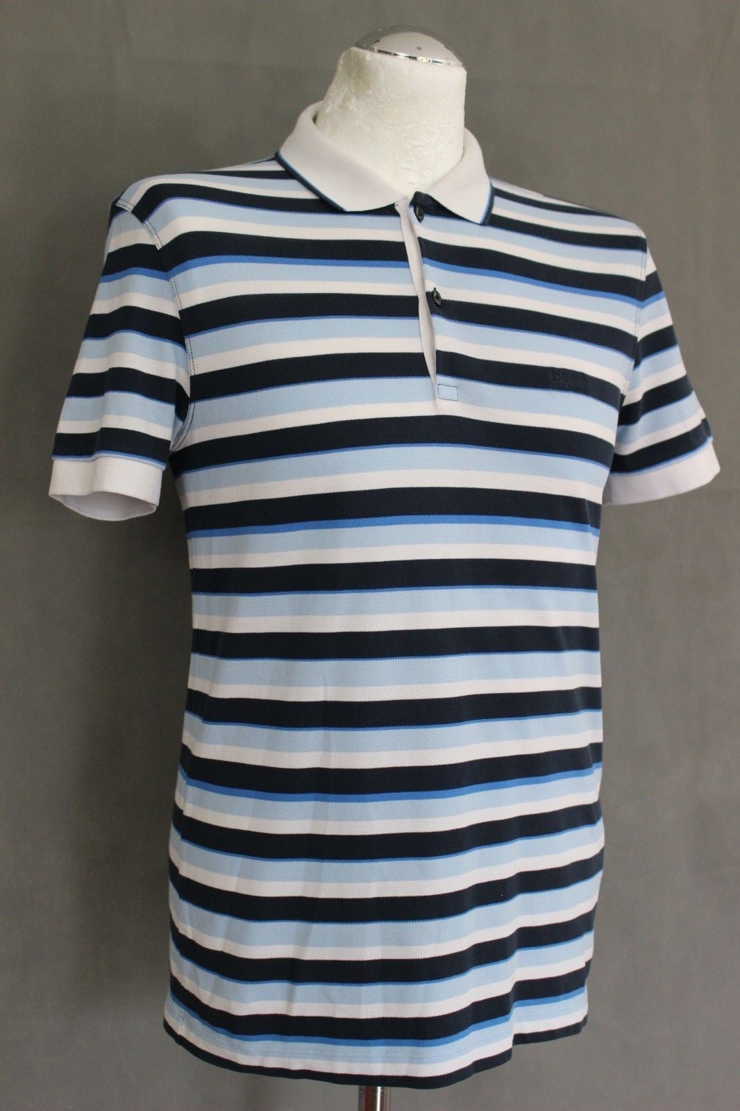 Hugo Boss Homme à rayures bleu coupe régulière Firenze Polo Shirt-Taille Small-S Hugo Boss Homme à rayures bleu coupe régulière Polo Firenze Polo régulière Shirt-Taille Small-S b2266d