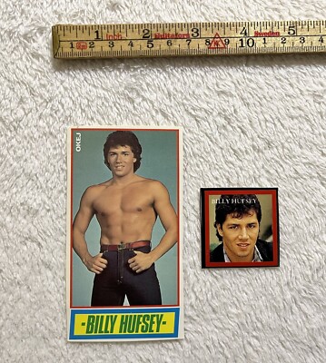 BILLY HUFSEY 1986 FAME POP STICKER Swedish Music magazine Okej