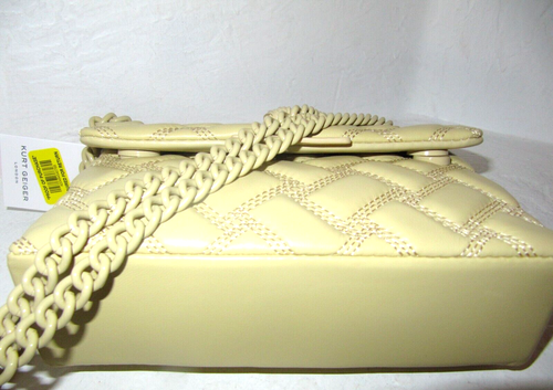 Bolso Bandolera Kurt Geiger Mini Kensington Drench Cuero Crema Nuevo con Etiquetas $215 - Imagen 9 de 11