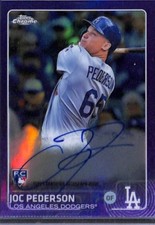 2015 Topps Chrome Purple Refractor Autograph #AR-JPN Joc Pederson No 15 of 250