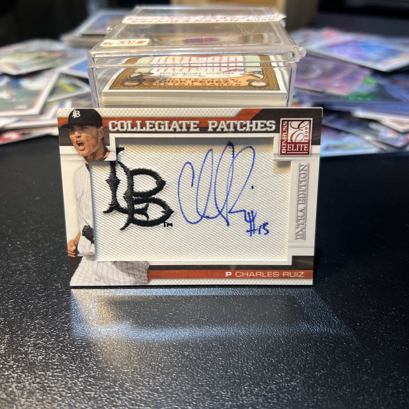 2009 Donruss Elite Extra Edition Charles Ruiz #43 Collegiate Patch Auto /125  