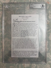 Boston Celtics Jayson Tatum signed Pre Game Chapel Notes 4/3/24 vs OKC BAS slab