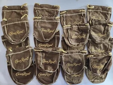Lot of 20 Crown Royal 50ml Vanilla Mini Shooter Bags 4" Little Tiny 