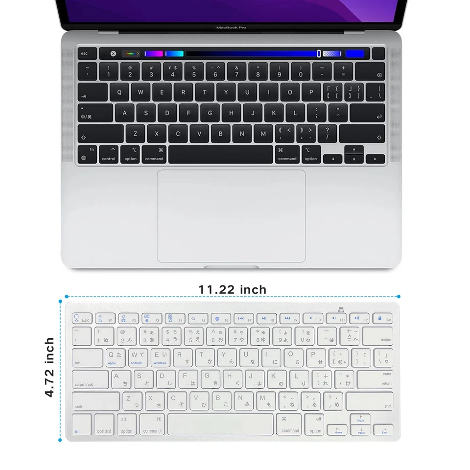 Janpanese Language Ultra-Thin Wireless Keyboard 78-key Layout for PC& Tablet - Image 2 of 4