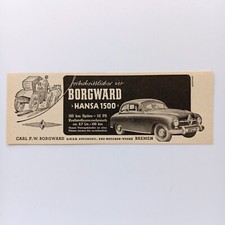 1951 Borgward Hansa 1500 KFZ Auto Fahrzeuge, Werbeanzeige, Werbung Reklame