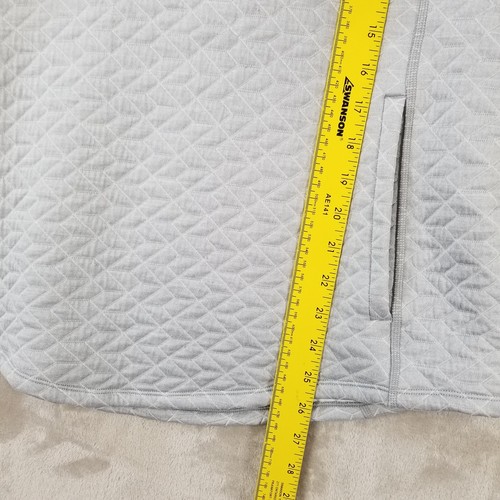 Marmot Sweatshirt Women XL Gray Annie Quilted Funnel Neck Thumb Holes Mid Layer - Picture 8 of 8