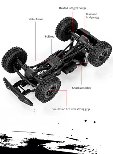 JJRC C8813 2.4G 4WD 12km/h Climbing Off-Road Lights Remote Controller RC Pickup - Picture 11 of 26