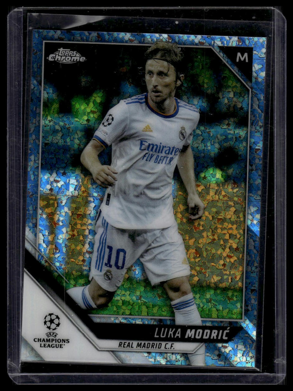 2021-22 Topps Chrome UEFA #85 Luka Modrić Silver Mini-Diamond Refractor #/275