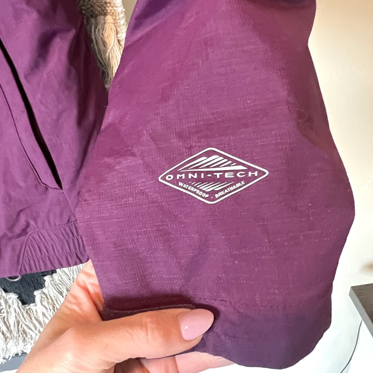 【高機能】 US Columbia OMNI-TECH HEAT 中綿入り Columbia Omni Heat Omni Tech Purple Waterproof Womens Small