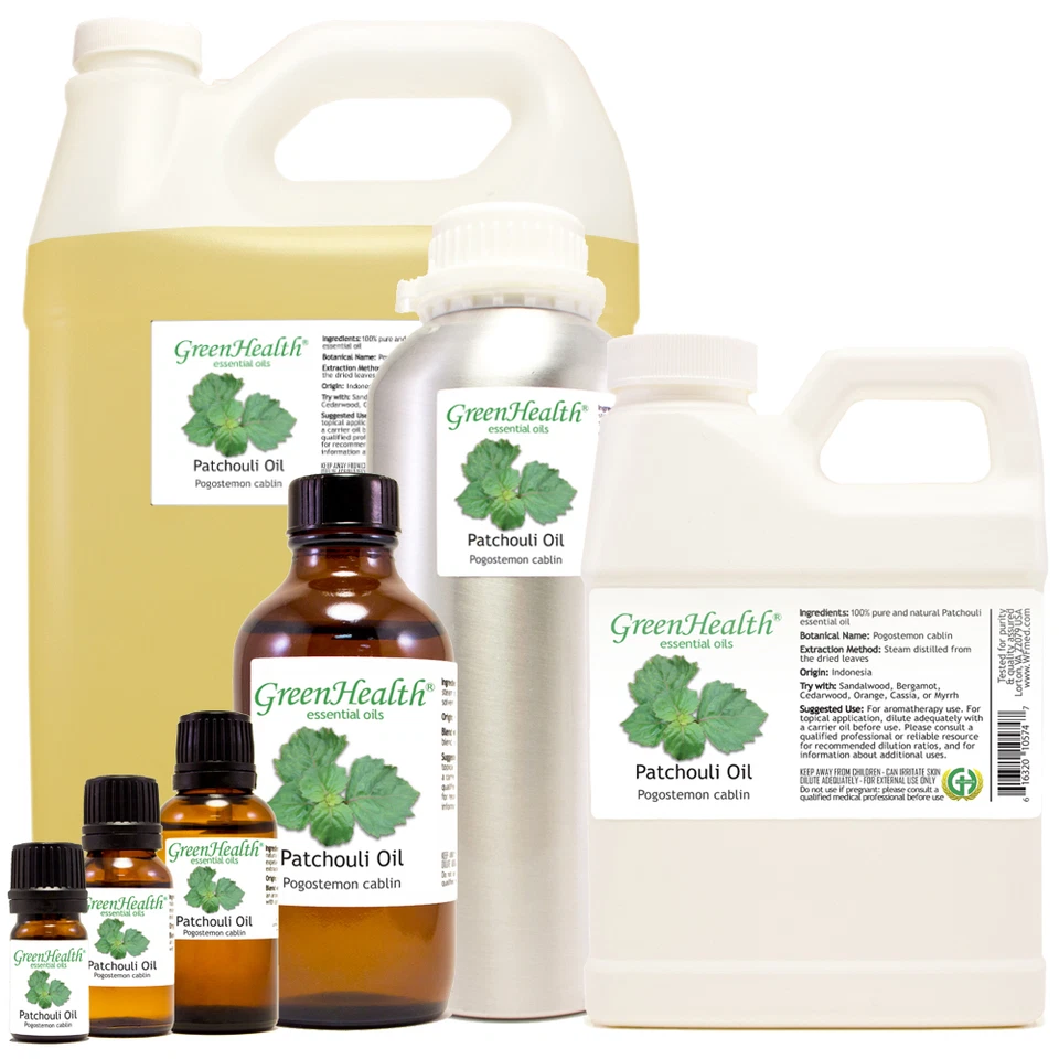 GREENHEALTH Patchouli Essential Oil 100% Pure All Natural Many Sizes Free Shipping