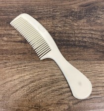 Vintage 6.5" Goody Comb Hair Detangler Ivory White Unbreakable