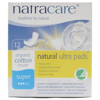 Natracare Natural Ultra Pads Super mit Flügeln x 12-7er Pack