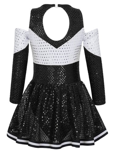 DE Cheer Leader Kostüm Cheerleading Outfit Mädchen mit Pompons Tanzbekleidung - Bild 16 von 31
