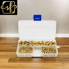 300Pcs Heat Insert Brass Threaded Insert Nuts M2 M3 M4 M5 Female Thread Knurled 