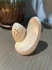 Vintage Frankoma Pottery Lazy Bones Lazybones Salt Pepper Shaker  Tan 3"