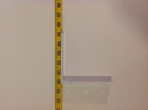 5 x 5 White L Bracket Angle Iron Corner Brace Joint Metal Install Shelf Cabinet - Picture 3 of 11