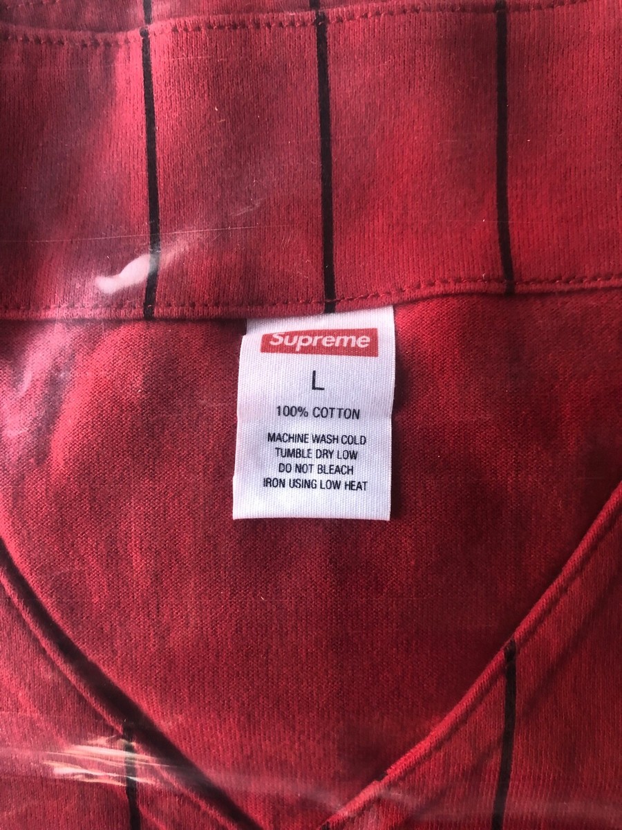 RARE Large 2019 SUPREME LOVE HATE BASEBALL JERSEY DS RED RARE Large 2019 SUPREME LOVE HATE BASEBALL JERSEY DS RED
