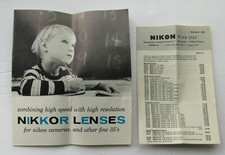 Camera Reference Guide For The Nikkor Lenses For Nikon Cameras  Other 35mm's 