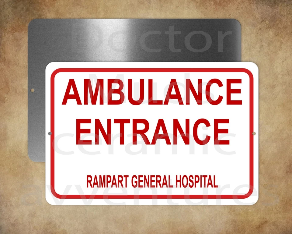 Ambulance Entrance Sign Rampart Hospital From squad 51 fire show Emergency