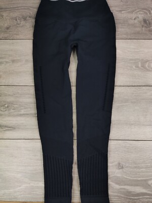 NEU Boux Avenue SCHWARZ Jacquard strukturierte Leggings Fitnessstudio Yoga Fitness XS UVP £35