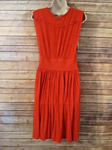 PLENTY by Tracy Reese Dress Persimmon V Neck Joanne Jersey Fit & Flare Sz L NWT - Picture 3 of 11