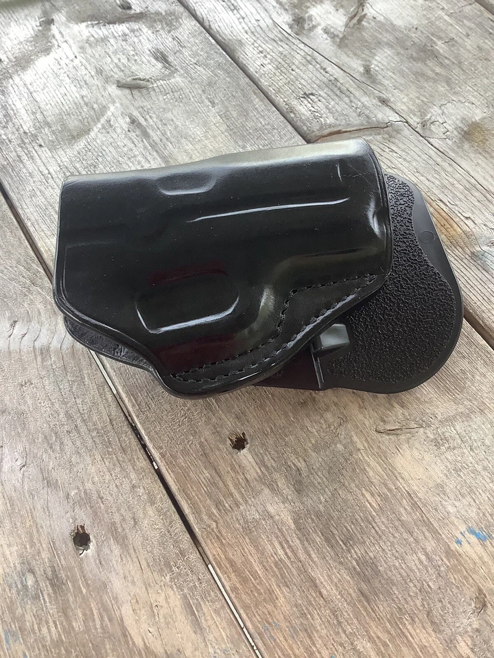 Fits Glock 43 Subcompact .9mm 3.41”BBL Leather Paddle Holster W/ Open Top #1107# - Image 3 of 4