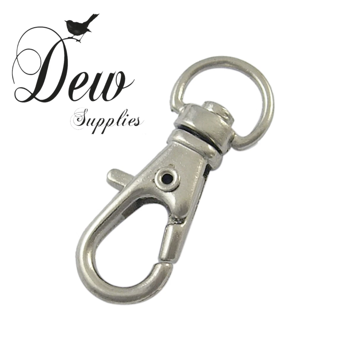 20pcs Iron Swivel Lobster Claw 32mm x 11mm snap hook clasp Platinum Color