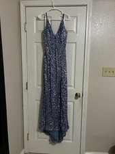 Blue sequin evening dress SIZE 8