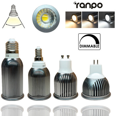 9W 18W GU10 MR16 E27 E14 Dimmbare COB-LED-Strahlerlampe 220V 12V 24V Lampe DE