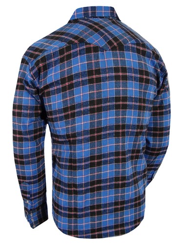 Camisa de franela a cuadros estilo occidental a presión para hombre con solapa bolsillos en el pecho con ranura para bolígrafo! - Imagen 7 de 40